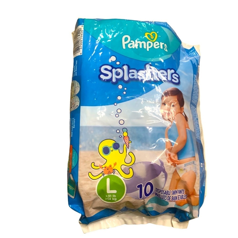 Pampers | Splashers Size Large New Pack 10 Disposable Diapers Swim Pants